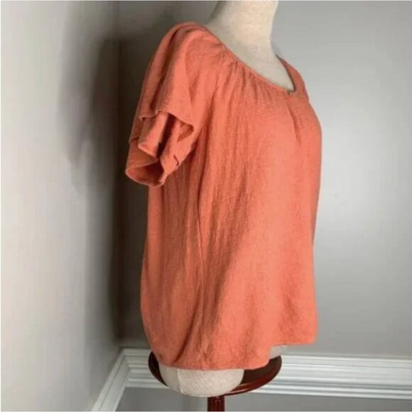 Madewell Texture & Thread Tiered-Sleeve Top Size Small - Picture 6 of 11